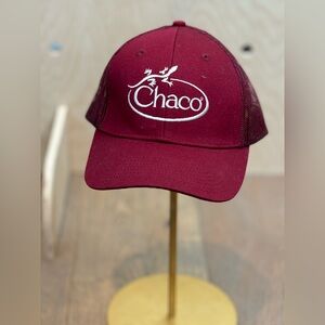Chaco Trucker Hat Logo Maroon Adjustable Outdoor Adventure Mesh Snap Back